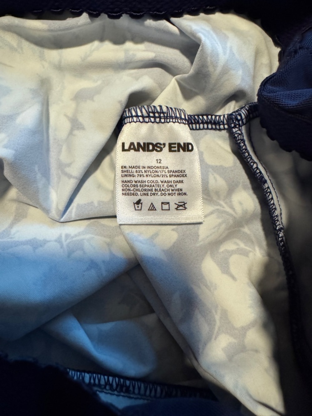 Land’s End Tankini Top with twisted front and matching Swim Skirt NWOT Sz 12 - Picture 10 of 14